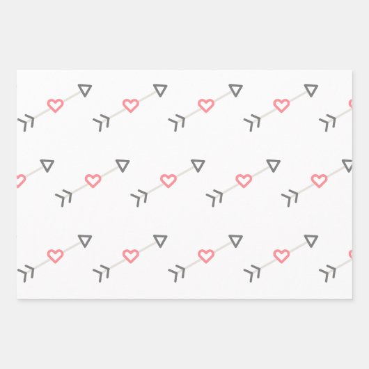 Metallic Roos Sparkle Glitter Happy Valentines Day Inpakpapier Vel (Voorkant 2)