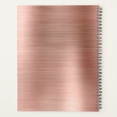 Metallic Rose Gold Signature Monogram Planner (Achterkant)