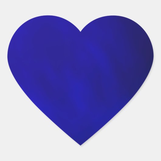 Metallic Royal Blue Hart Sticker (Voorkant)