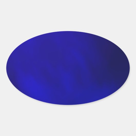 Metallic Royal Blue Ovale Sticker (Voorkant)