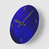 Metallic Royal Blue Ronde Klok (Hoek)