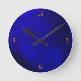 Metallic Royal Blue Ronde Klok