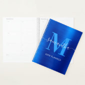 Metallic Royal Blue Signature Monogram 2027 Planner (Display)