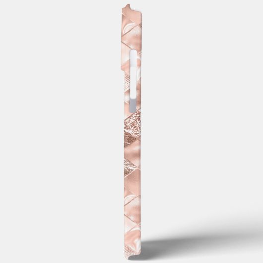 Metallic roze blush chique elegante glitter Case-Mate iPhone case (Achterkant / Links)