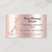 Metallic roze gelimide posh Cleaning Service Visitekaartje (Voorkant)