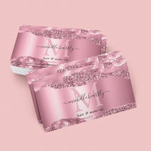 Metallic roze glitz en glam monogram