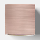 Metallic Roze Goud Krullend Monogram Bedankdoosjes (Bovenkant)