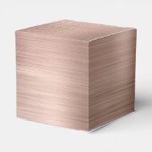 Metallic Roze Goud Krullend Monogram Bedankdoosjes (Achterkant)