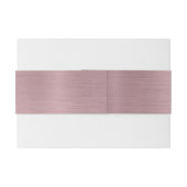 Metallic Roze Goud Monogram Huwelijk Uitnodigingen Wikkel (Achterkant Voorbeeld)