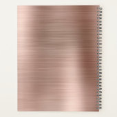 Metallic Roze Goud Signature Monogram Planner (Achterkant)