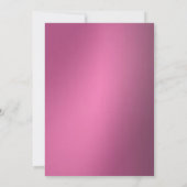 Metallic roze kruis Heilige Communie of Bevestigin Kaart (Achterkant)