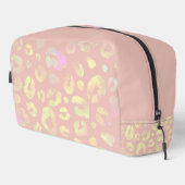 Metallic roze luipaard patroon toilettasje (Rechterhoek)