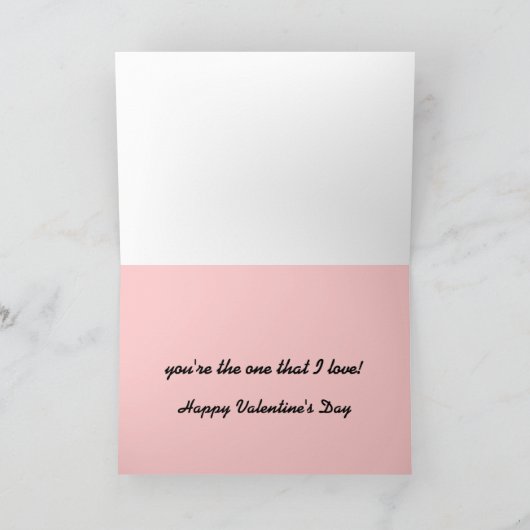 Metallic Roze Olifanten Valentijn Kaarten (Binnen)