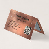 Metallic roze oogschaduw palet loyaliteitskaart visitekaartje (Achterkant)