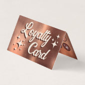 Metallic roze oogschaduw palet loyaliteitskaart visitekaartje (Voorkant)