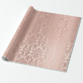 Metallic roze roze goudkleurige doorsnede koper Da Cadeaupapier (Uitgerold)
