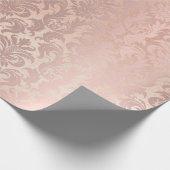 Metallic roze roze goudkleurige doorsnede koper Da Cadeaupapier (Hoek)