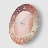 Metallic roze roze goudkleurige hedendaagse printe grote klok (Hoek)