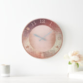 Metallic roze roze goudkleurige hedendaagse printe grote klok (Huis)