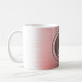 Metallic Roze Stalen Gegraveerde Monogram Koffiemok (Links)