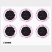 Metallic Roze Zachte Roze Ronde Sticker (Vel)