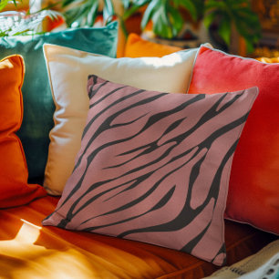 Metallic roze Zebra Patroon Kussen