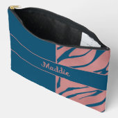 Metallic roze zebra strepen patroon etui (Open)