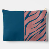 Metallic roze zebra strepen patroon etui (Achterkant)