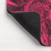 Metallic roze zonnebloemen Mousepad Muismat (Hoek)