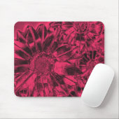 Metallic roze zonnebloemen Mousepad Muismat (Met muis)