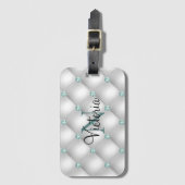 Metallic Satin Monogram Pastel Bagagelabel (Voorkant (verticaal))