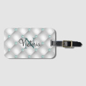 Metallic Satin Monogram Pastel Bagagelabel (Voorkant (horizontaal))