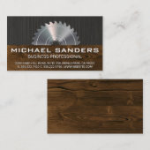 Metallic Saw | Visitekaartje van houten platen (Voorkant / Achterkant)