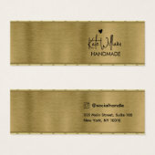 Metallic Script Stud Oorbel Sieraden Display Kaart (Voorkant /achterkant)