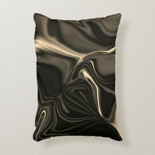 Metallic sepia curves boven donkere achtergrond accent kussen