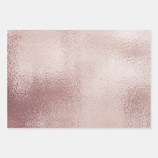 Metallic shimmer roze Sinaasappel bruin goud Inpakpapier Vel (Voorkant)
