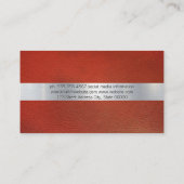 Metallic Shine | Achtergrond leder Visitekaartje (Achterkant)