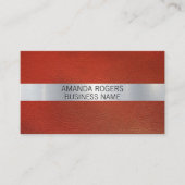 Metallic Shine | Achtergrond leder Visitekaartje (Voorkant)