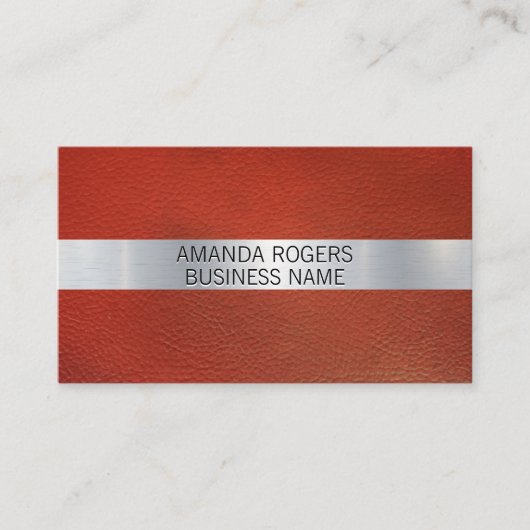 Metallic Shine | Achtergrond leder Visitekaartje (Voorkant)