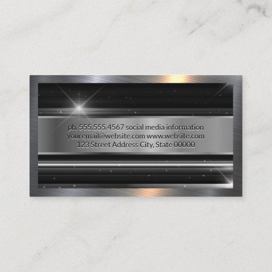 Metallic Shine | Sparkle Visitekaartje (Achterkant)