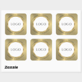 Metallic Shiny Gold Classic Round Sticker (Vel)