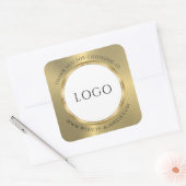 Metallic Shiny Gold Classic Round Sticker (Envelop)