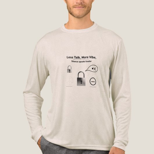 Metallic Silence Lock | Bella+Canvas Long Sleeve  Tri-Blend Shirt (Voorkant volledig)