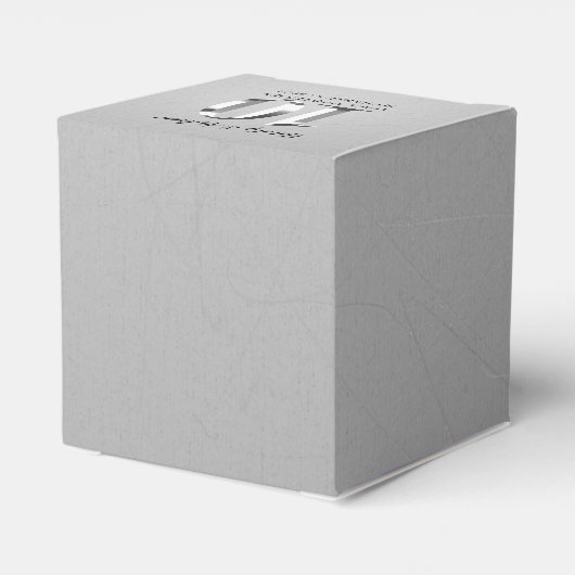 Metallic Silver 10th Wedding Jubileum Bedankdoosjes (Achterkant)