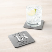 Metallic Silver 18e verjaardag Bier Onderzetter (Rechterzijde)
