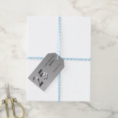 Metallic Silver 25e verjaardag Cadeaulabel (Met Touw)