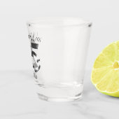 Metallic Silver 25e verjaardag Shot Glas (Rechts)