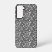Metallic Silver Abstract Design voor Samsung Galaxy Hoesje (Achterkant)