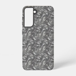 Metallic Silver Abstract Design voor Samsung Galaxy Hoesje