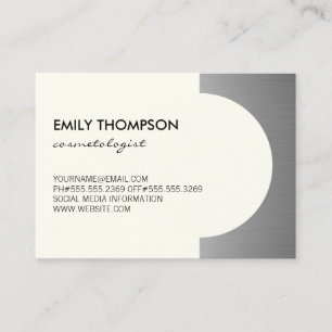 Metallic Silver Accent (off-yellow) Appointment Afsprakenkaartje